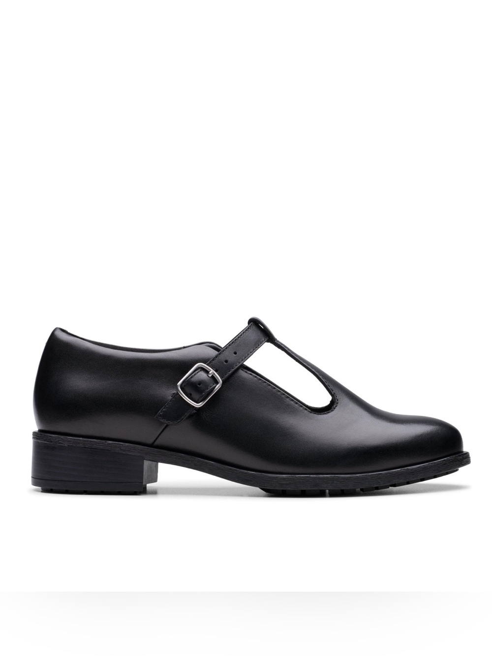 Clarks Artisan Havisham Leather Mary Jane Loafer with Buckle Strap